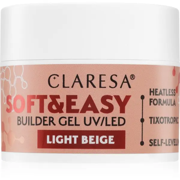 Claresa Claresa Soft&Easy Builder Gel bazni gel lak za nokte nijansa Light Beige 12 g