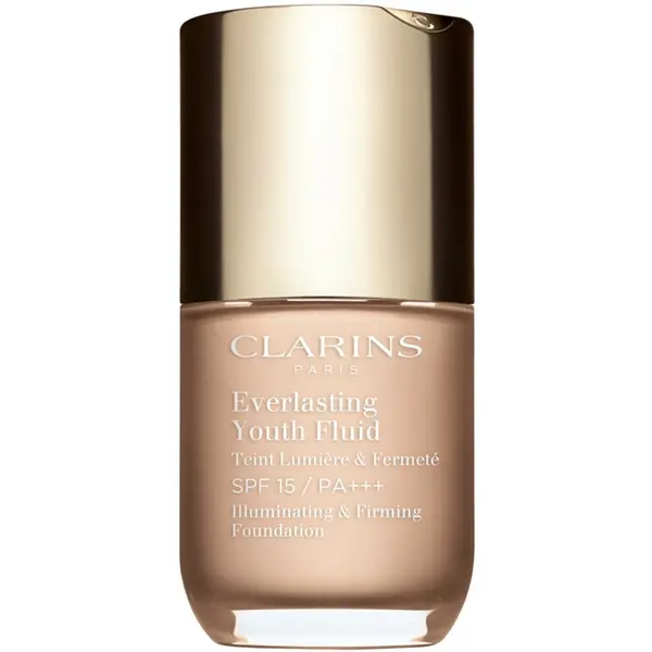 Clarins Clarins Everlasting Youth Fluid Foundation posvjetljujući puder SPF 15 nijansa 100 Lily 30 ml