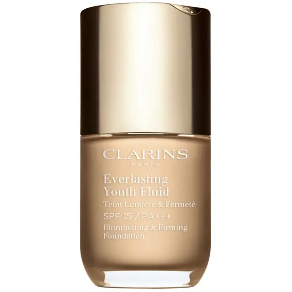 Clarins Clarins Everlasting Youth Fluid Foundation posvjetljujući puder SPF 15 nijansa 101 Linen 30 ml