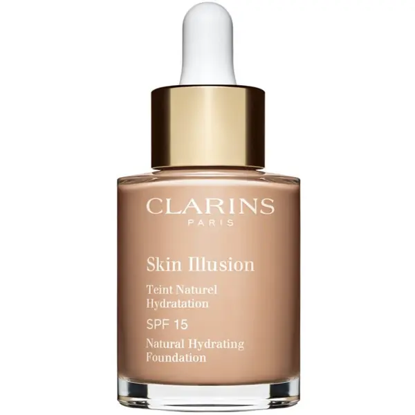 Clarins Clarins Skin Illusion Natural Hydrating Foundation posvjetljujući hidratantni puder SPF 15 nijansa 107C Beige 30 ml
