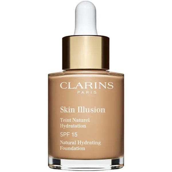 Clarins Clarins Skin Illusion Natural Hydrating Foundation posvjetljujući hidratantni puder SPF 15 nijansa 111N Auburn 30 ml
