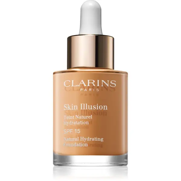 Clarins Clarins Skin Illusion Natural Hydrating Foundation posvjetljujući hidratantni puder SPF 15 nijansa 112 Amber 30 ml