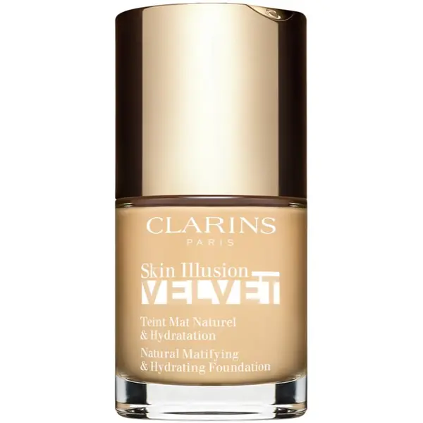 Clarins Clarins Skin Illusion Velvet tekući puder s mat finišem s hranjivim učinkom nijansa 100,5W 30 ml