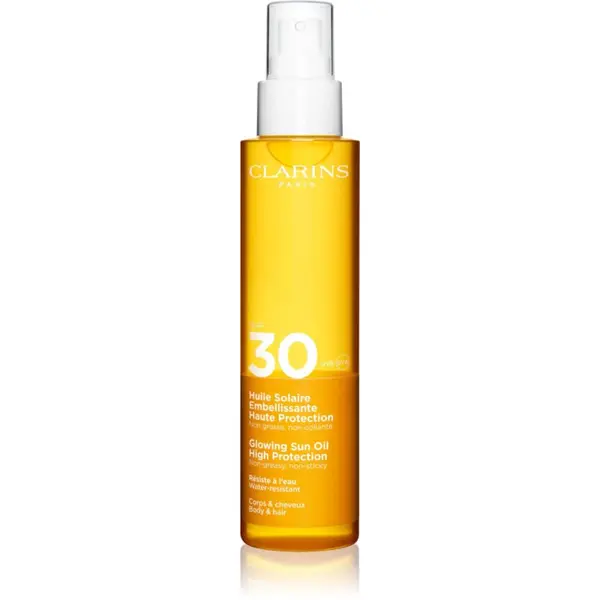 Clarins Clarins Sun Care Glowing Oil suho ulje za kosu i tijelo SPF 30 150 ml