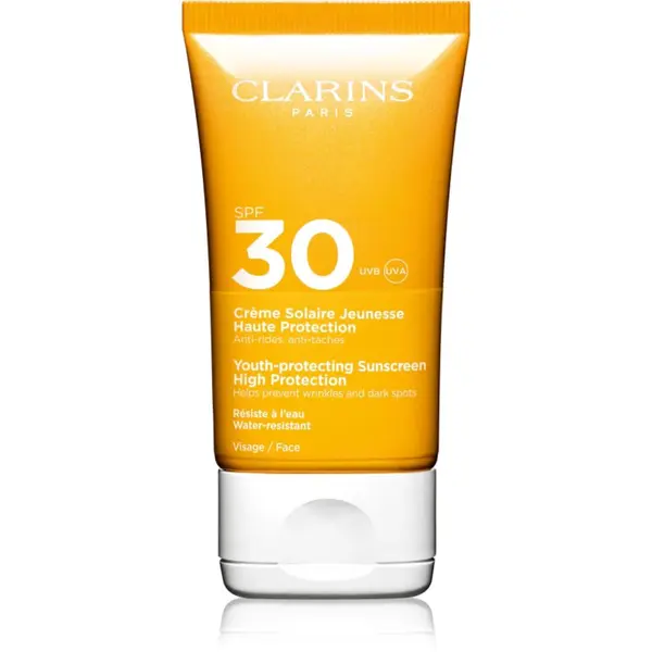 Clarins Clarins Youth-Protecting Sunscreen High Protection krema za sunčanje za lice SPF 30 50 ml