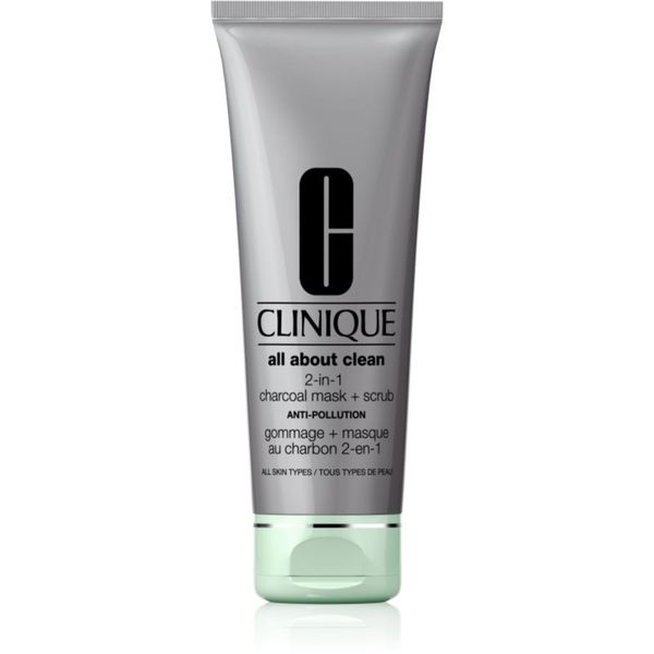 Clinique Clinique All About Clean 2-in-1 Charcoal Mask + Scrub maska za čišćenje lica 100 ml