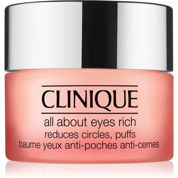 Clinique Clinique All About Eyes™ Rich hidratantna krema za područje oko očiju protiv oticanja i tamnih krugova 15 ml