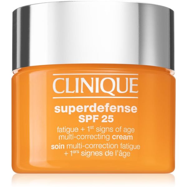 Clinique Clinique Superdefense™ SPF 25 Fatigue + 1st Signs Of Age Multi-Correcting Cream krema protiv znakova starenja za mješovitu i masnu kožu SPF 25 50 ml