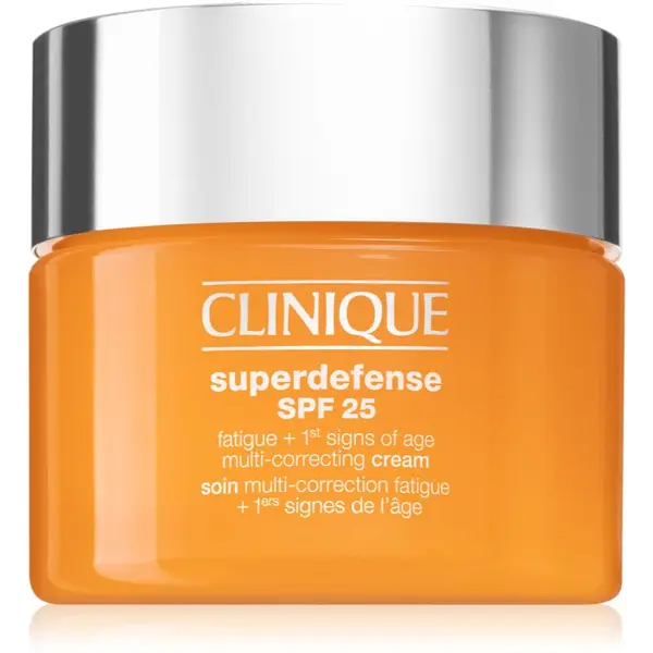 Clinique Clinique Superdefense™ SPF 25 Fatigue + 1st Signs Of Age Multi-Correcting Cream krema protiv znakova starenja za suhu i mješovitu kožu SPF 25 30 ml