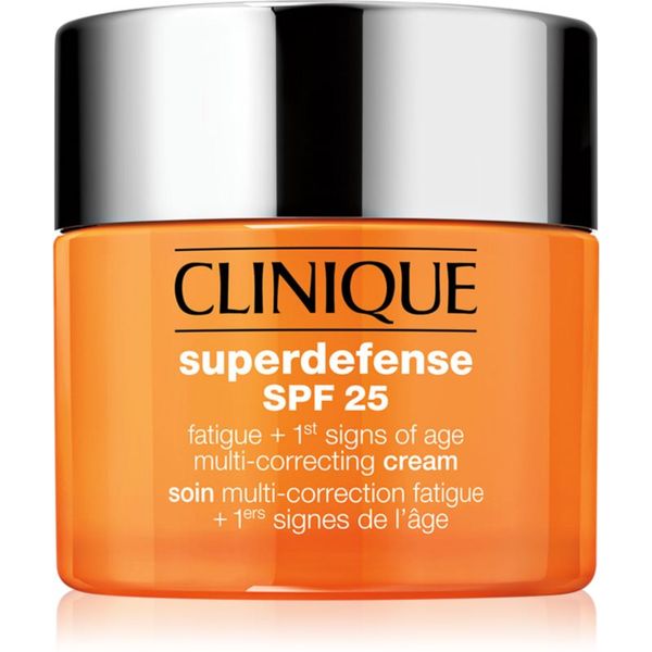 Clinique Clinique Superdefense™ SPF 25 Fatigue + 1st Signs Of Age Multi-Correcting Cream krema protiv znakova starenja za suhu i mješovitu kožu SPF 25 50 ml