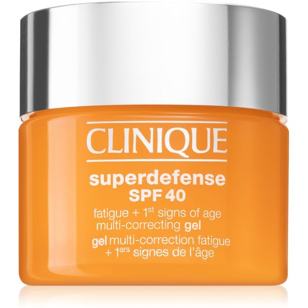 Clinique Clinique Superdefense™ SPF 40 Fatigue + 1st Signs of Age Multi Correcting Gel hidratantni gel protiv prvih znakova starenja kože SPF 40 50 ml