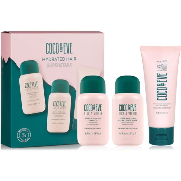 Coco & Eve Coco & Eve Like A Virgin Hydrated Hair Superstars putni set (za sjajnu i mekanu kosu)