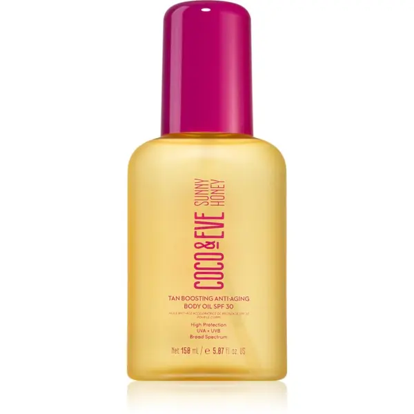 Coco & Eve Coco & Eve Sunny Honey Tan Boosting Anti-Aging Body Oil SPF 30 zaštitno ulje za ubrzanje tamnjenja kože protiv starenja kože SPF 30 150 ml