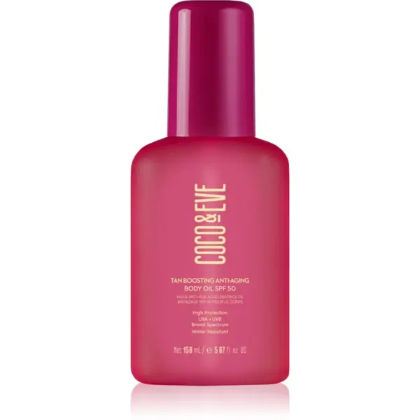 Coco & Eve Coco & Eve Sunny Honey Tan Boosting Anti-Aging Body Oil SPF 50 zaštitno ulje za ubrzanje tamnjenja kože protiv starenja kože SPF 50 150 ml