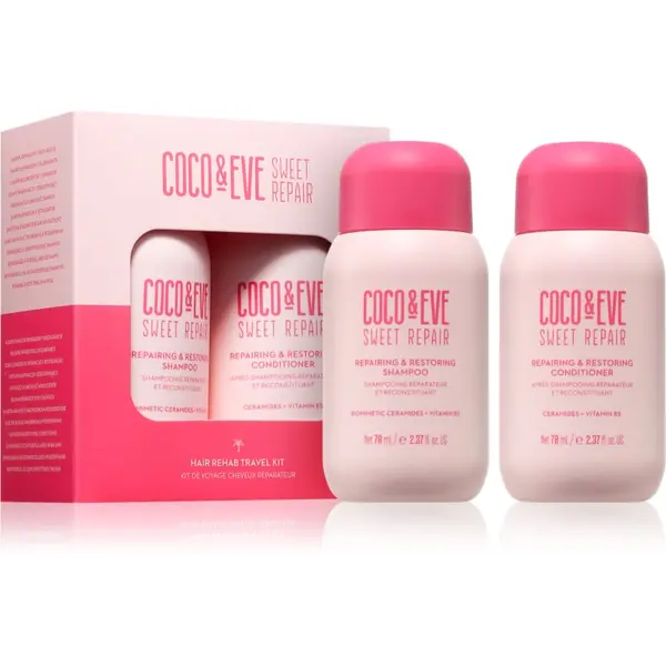 Coco & Eve Coco & Eve Sweet Repair Hair Rehab Travel Kit putni set za oštećenu i obojenu kosu 2x70 ml