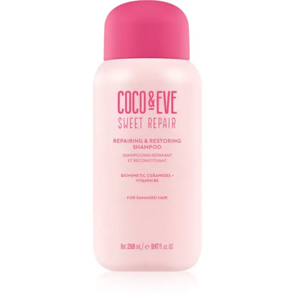 Coco & Eve Coco & Eve Sweet Repair Repairing & Restoring Shampoo šampon za intenzivnu regeneraciju za oštećenu i obojenu kosu 280 ml