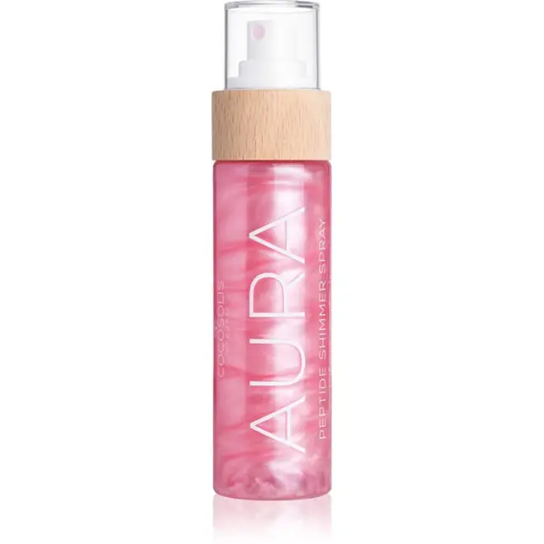 COCOSOLIS COCOSOLIS AURA Peptide Shimmer Spray hidratantni sprej s posvjetljujućim učinkom s mirisom Strawberry Cheesecake 100 ml