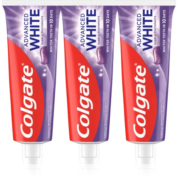 Colgate Colgate Advanced White Purple White pasta za izbjeljivanje zuba 3x75 kom