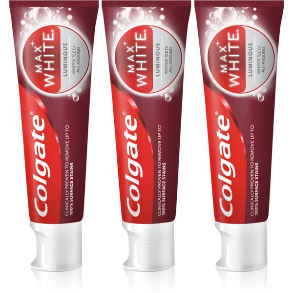 Colgate Colgate Max White Luminous pasta za zube za blistavo bijele zube 3 x 75 ml