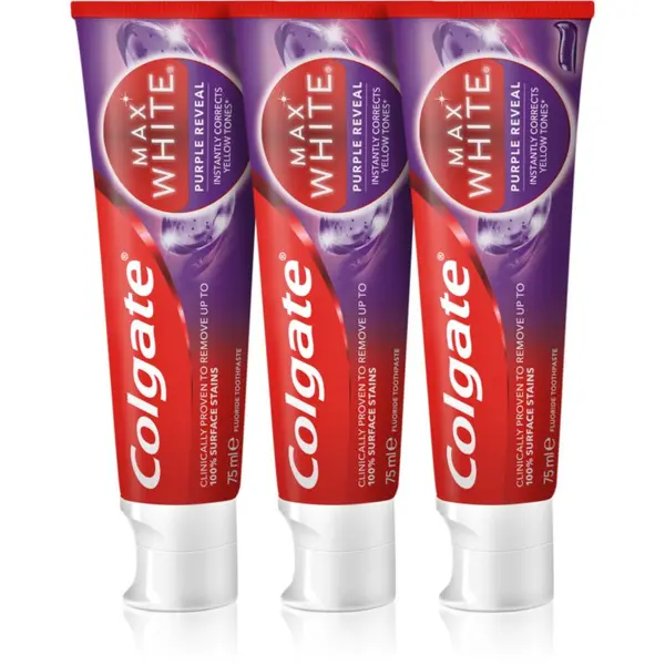 Colgate Colgate Max White Purple Reveal osvježavajuća pasta za zube 3x75 ml