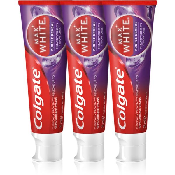 Colgate Colgate Max White Purple Reveal osvježavajuća pasta za zube 3x75 ml