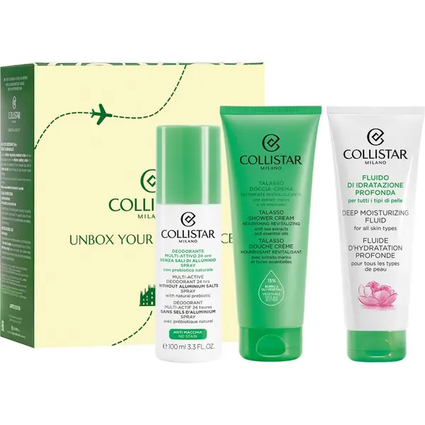 Collistar Collistar Deep Moisturizing Fluid Travel Kit putni set za dehidrirano suho lice
