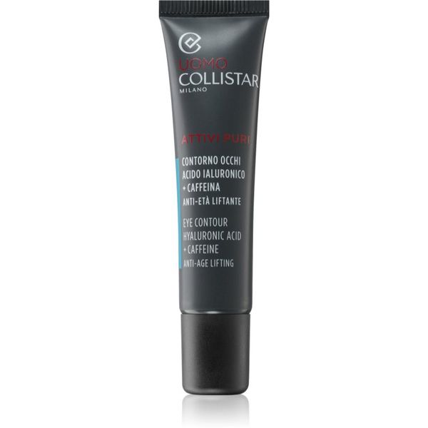 Collistar Collistar Linea Uomo Attivi Puri Eye Contour Hyaluronic Acid + Caffeine Eye Contour posvjetljujuća krema s anti-age učinkom 15 ml