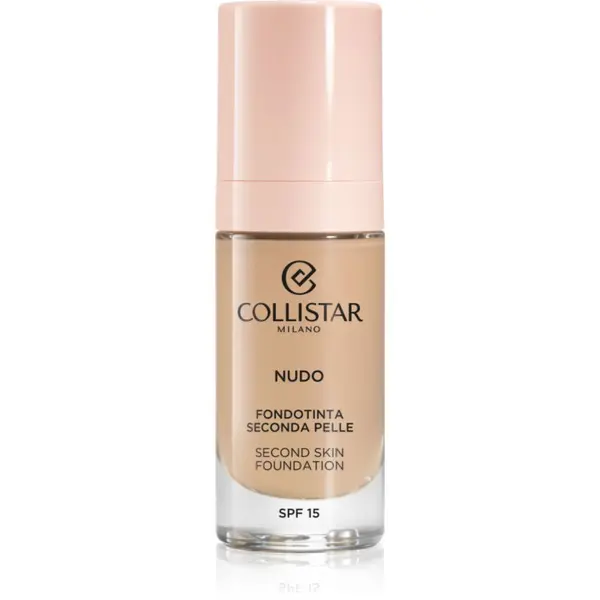 Collistar Collistar NUDO Second Skin Foundation SPF 15 posvjetljujući hidratantni puder s pomlađujućim učinkom nijansa 2R Beige Rosato 30 ml