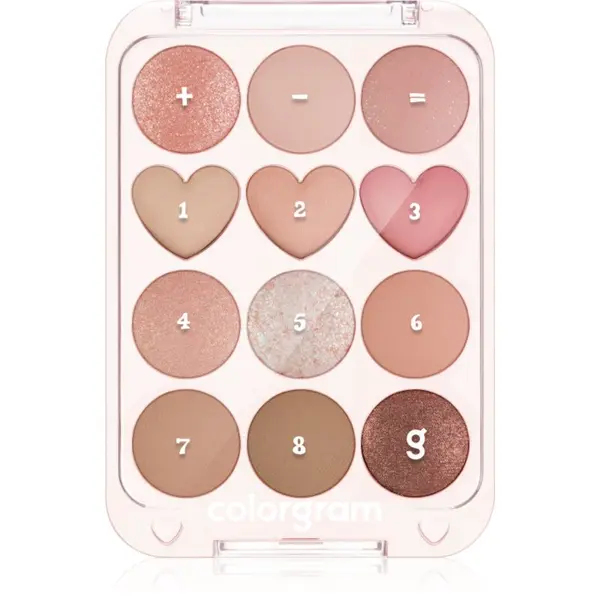 Colorgram Colorgram Pin Point Eyeshadow Palette paleta sjenila za oči za savršeni izgled nijansa 01 Peach+Coral 9.9 g