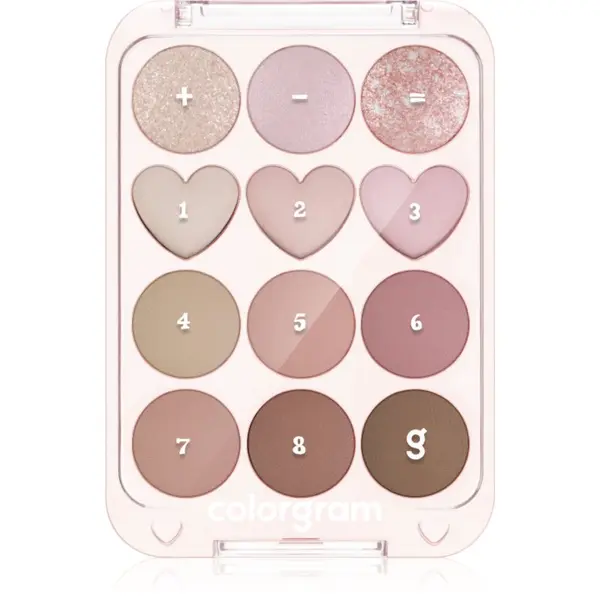 Colorgram Colorgram Pin Point Eyeshadow Palette paleta sjenila za oči za savršeni izgled nijansa 02 Pink+Mauve 9.9 g