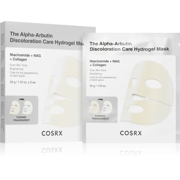 Cosrx Cosrx The Alpha-Arbutin Discoloration Care hidrogel maska za ujednačavanje tena lica 3x34 g