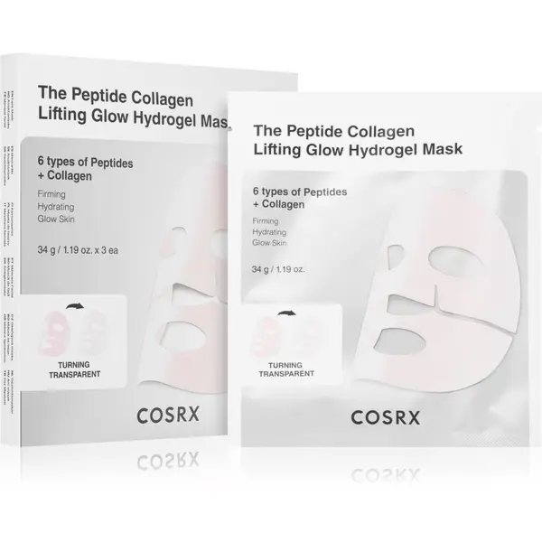 Cosrx Cosrx The Peptide Collagen Lifting Glow Hydrogel Mask učvršćujuća maska za lice s hidratantnim učinkom 3x34 g