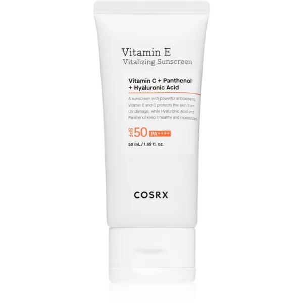 Cosrx Cosrx Vitamin E Vitalizing Sunscreen​ krema za sunčanje za lice SPF 50 50 ml