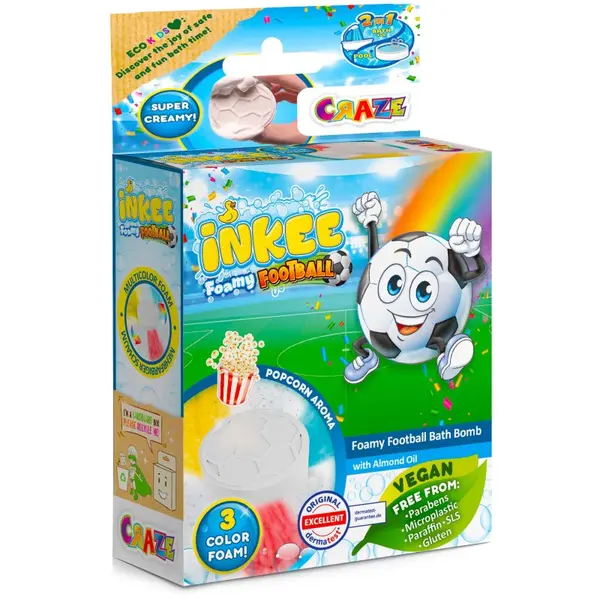Craze Craze INKEE Foamy Football bomba za kupanje za djecu 1 kom
