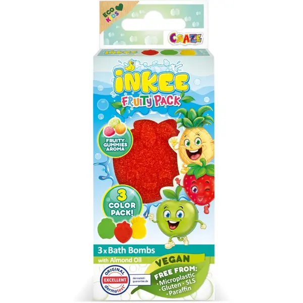 Craze Craze INKEE Fruity Pack bomba za kupanje za djecu 3x15 g