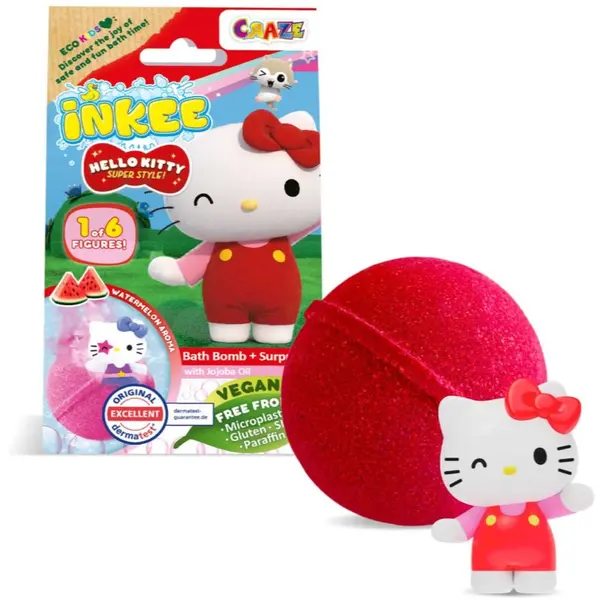 Craze Craze INKEE Hello Kitty šumeća kugla za kupku s figuricom 1 kom
