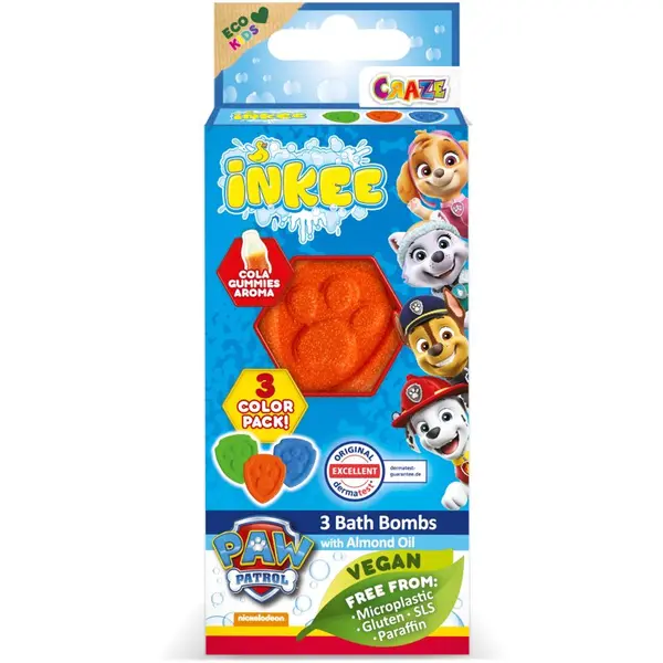 Craze Craze INKEE Paw Patrol bomba za kupanje za djecu 3x15 g
