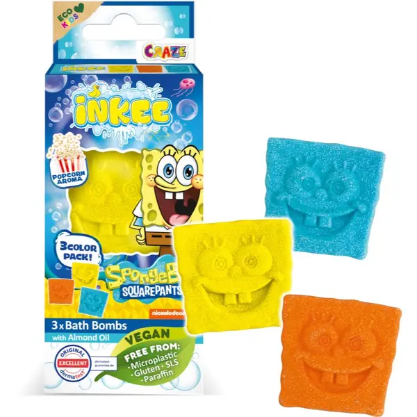 Craze Craze INKEE SpongeBob bomba za kupanje za djecu 3x15 g