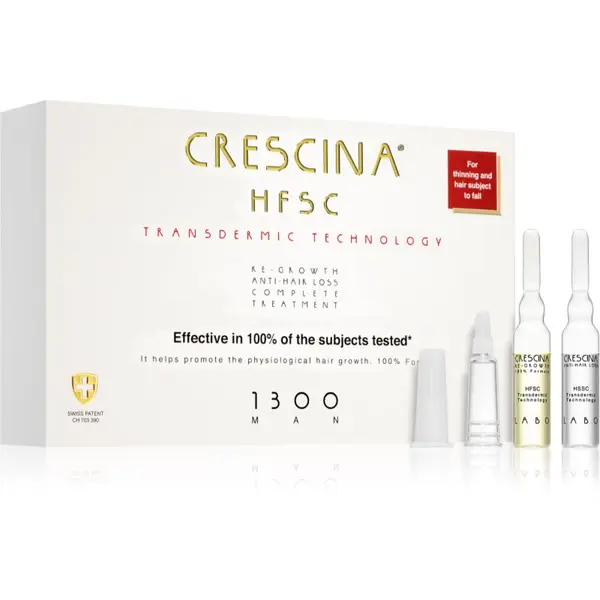 Crescina Crescina Transdermic 1300 Re-Growth and Anti-Hair Loss tretman rasta kose protiv ispadanja kose za muškarce 20x3,5 ml