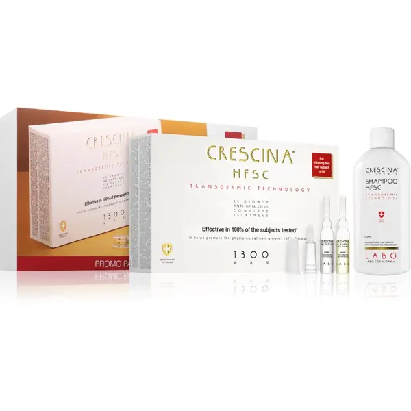 Crescina Crescina Transdermic 1300 Re-Growth and Anti-Hair Loss tretman rasta kose protiv ispadanja kose za muškarce výhodné balení