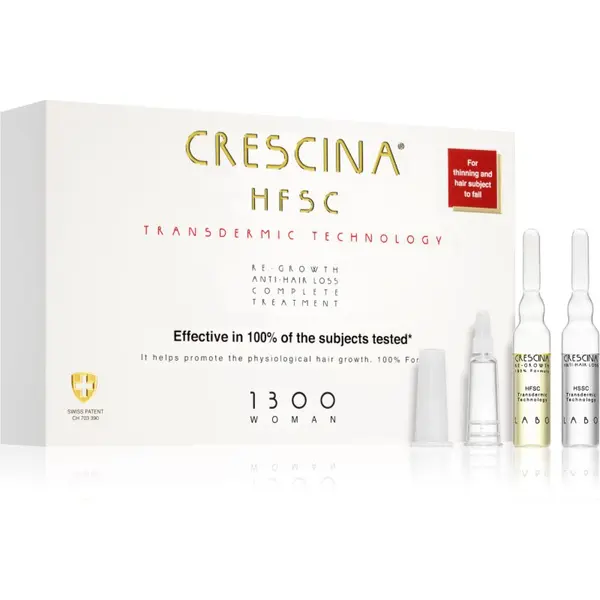 Crescina Crescina Transdermic 1300 Re-Growth and Anti-Hair Loss tretman rasta kose protiv ispadanja kose za žene 20x3.5 ml