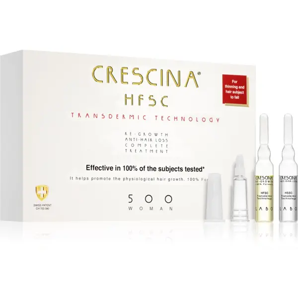 Crescina Crescina Transdermic 500 Re-Growth and Anti-Hair Loss tretman rasta kose protiv ispadanja kose za žene 20x3,5 ml
