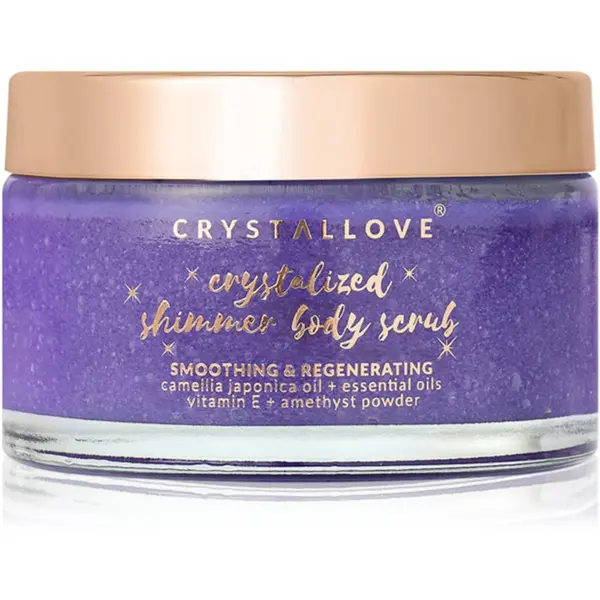 Crystallove Crystallove Amethyst Shimmer Body Scrub piling za tijelo svjetlucavi 200 g