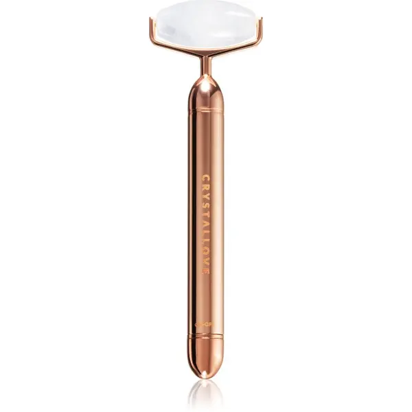 Crystallove Crystallove Clear Quartz Vibrating Roller pomagalo za masažu za lice 1 kom