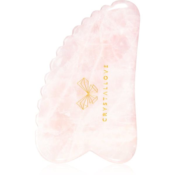Crystallove Crystallove Rose Quartz 3D Gua Sha pomagalo za masažu