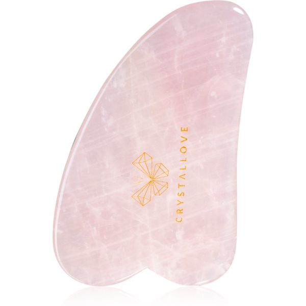 Crystallove Crystallove Rose Quartz Gua Sha pomagalo za masažu