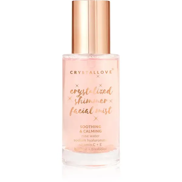 Crystallove Crystallove Rose Quartz Shimmer Facial Mist magla za lice za sjaj lica 100 ml