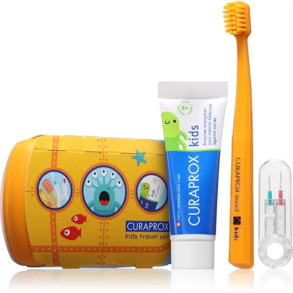 Curaprox Curaprox Kids Travel Set putni kozmetički set za zube, jezik i desni za djecu 1 kom