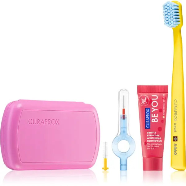 Curaprox Curaprox Travel Set putni kozmetički set za zube, jezik i desni Pink