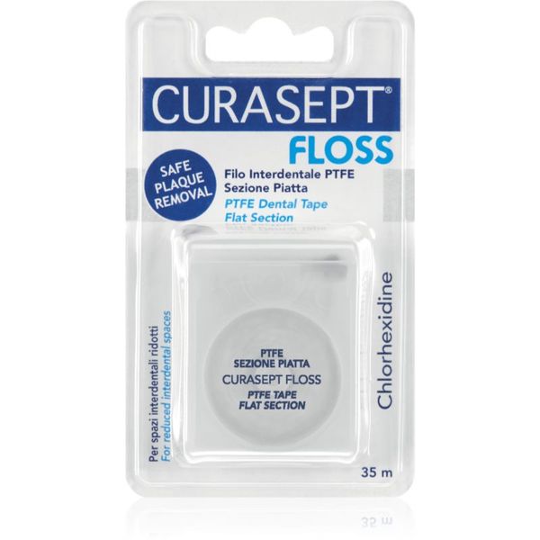 Curasept Curasept Dental Tape PTFE Flat Section zubna trakica s teflonskom površinom s antibakterijskim sastavom 35 m